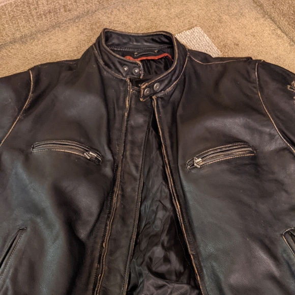 Leather Motorcycle Jacket - Picture 2 of 5